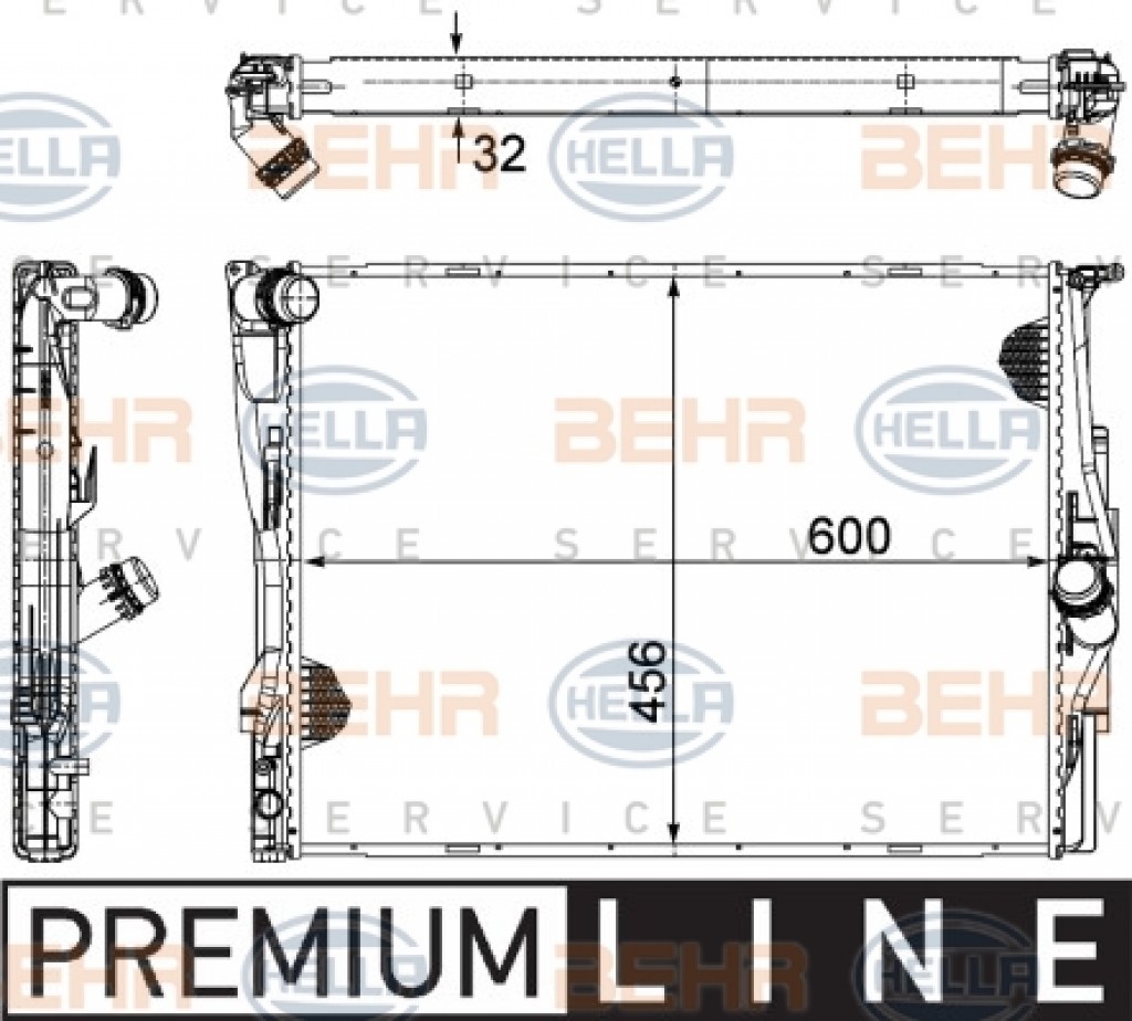 Radiator E81 E82 E87 E88 Automatic